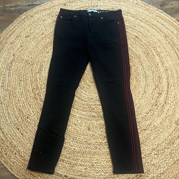 7 for all mankind the high waist ankle skinny black jeans size 30 - Picture 1 of 5